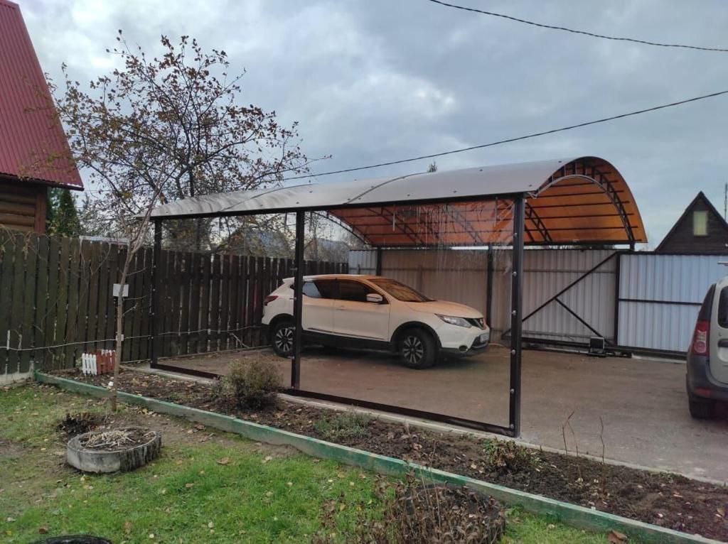Прозрачные шторы ПВХ для навеса под автомобиль в посёлке Лопатино